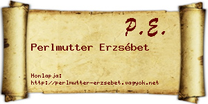 Perlmutter Erzsébet névjegykártya